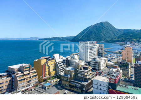 別府市和別府港高崎山 別府市和別府港高崎山 129084592