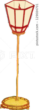 燈籠的浮世繪材料 129084701
