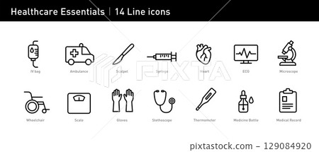 Medical theme exhibition completed Health science and technology, comprehensive ambulance, medical equipment, syringes and other equipment, suitable medical treatment design items, direction and color changeable and infinite reduction 129084920
