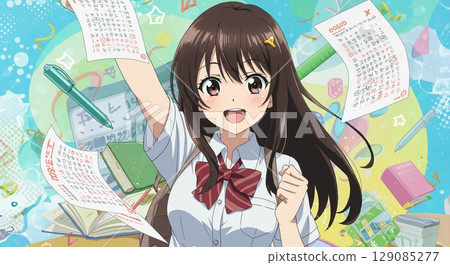 Support your efforts! Anime-style characters will encourage you. Support your efforts! Anime-style characters will encourage you. 129085277