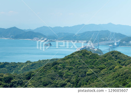 Naruto Strait and Onaruto Bridge seen from Awaji Island 129085607