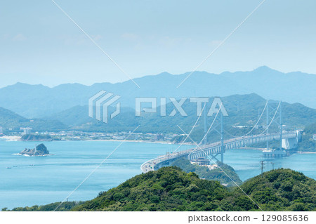 Naruto Strait and Onaruto Bridge seen from Awaji Island 129085636