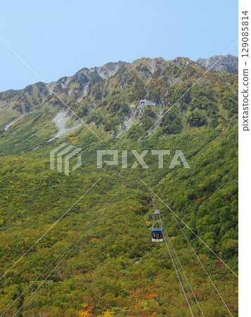 The Tateyama mountain range seen from Kurobedaira in early autumn 129085814