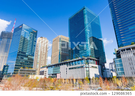 Osaka cityscape Umekita area 129086365