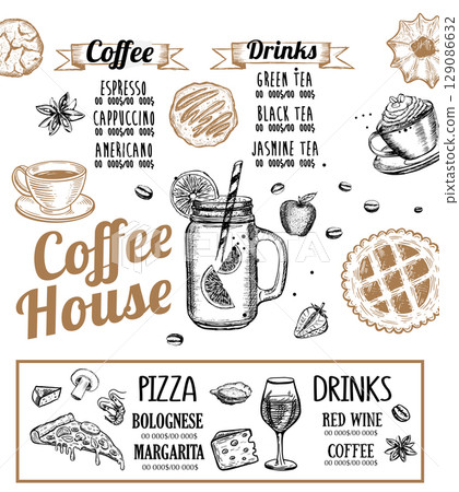coffee, menu, vector 129086632