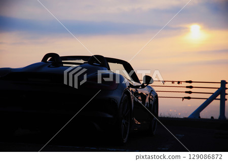 A shiny black convertible A shiny black convertible 129086872