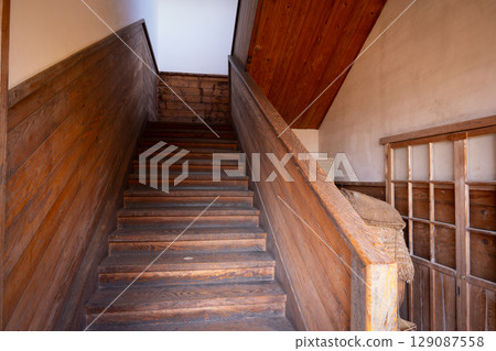 Stairs of an elementary school from the Showa era Stairs of an elementary school from the Showa era 129087558