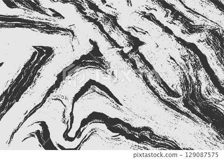 Grunge detailed intertwined texture, threads, lines, wire, veins, monochrome. Grunge old detailed black and white, gray texture. Vector background 129087575