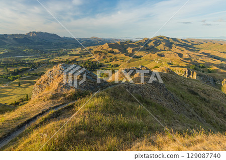 Morning view from the top of Te Mata Peak in Hawke's Bay, New Zealand 129087740