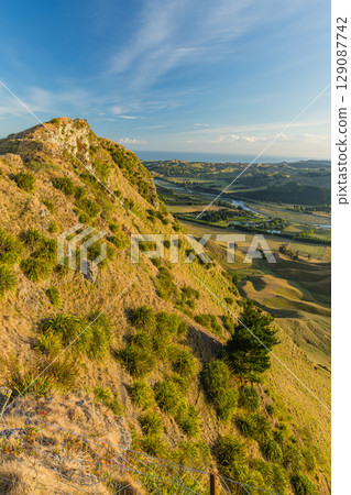 紐西蘭霍克斯灣蒂瑪塔峰頂的清晨景色 129087742