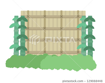 竹子 竹籬笆 竹籬笆插圖 129088448