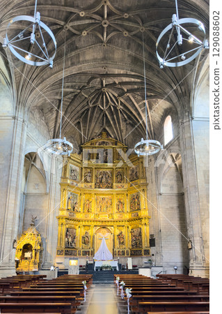 Interior of the church of Santiago el Real in Logrono, La Rioja, Spain. Interior of the church of Santiago el Real in Logrono, La Rioja, Spain. 129088602