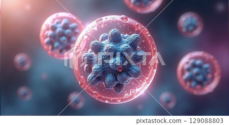 Microscopic liposome spheres with molecular core, encapsulated by lipid bilayer, enabling precise drug delivery and targeted therapeutic transport Microscopic liposome spheres with molecular core, encapsulated by lipid bilayer, enabling precise drug delivery and targeted therapeutic transport 129088803