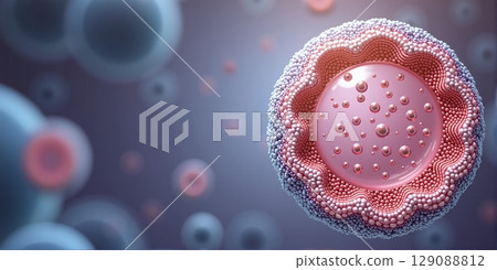 Microscopic liposome spheres with molecular core, encapsulated by lipid bilayer, enabling precise drug delivery and targeted therapeutic transport Microscopic liposome spheres with molecular core, encapsulated by lipid bilayer, enabling precise drug delivery and targeted therapeutic transport 129088812
