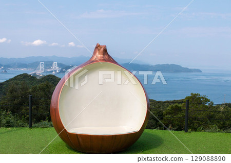 Naruto Strait and Onaruto Bridge seen from Awaji Island 129088890