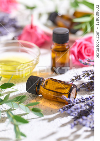 Aroma oils: rose, eucalyptus, lavender 129089632