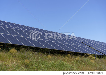 Solar Panels in Summer. Clean Renewable Energy Solar Panels in Summer. Clean Renewable Energy 129089871