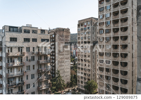 Soviet Brutalist Apartment Blocks in Tbilisi Soviet Brutalist Apartment Blocks in Tbilisi 129089875