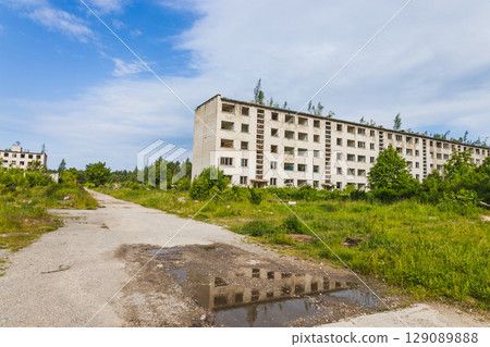 Abandoned Soviet Apartment Blocks in Irbene Ghost Town, Latvia Abandoned Soviet Apartment Blocks in Irbene Ghost Town, Latvia 129089888