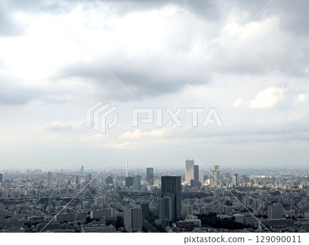 A distant view of Shinjuku in the rain A distant view of Shinjuku in the rain 129090011