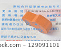Driver's license renewal notice letter and toy car 129091101
