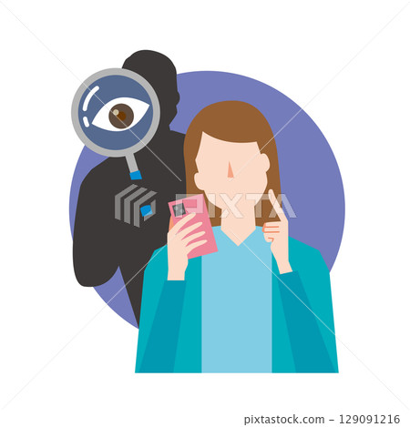 一名女子的智慧型手機資訊被監視 129091216