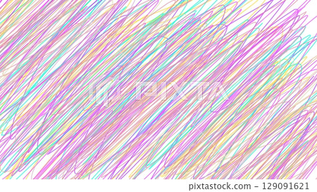 Colorful line handwritten stripe watercolor border background material 129091621