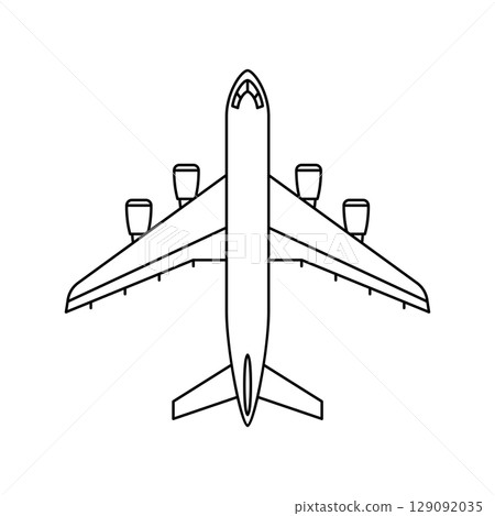 Airplane icon. Air travel and tourism item. 129092035