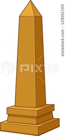 Golden structure with stepped base and pyramid top against black background. Golden structure with stepped base and pyramid top against black background. 129092109