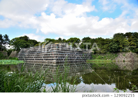 [Aichi Prefecture] Nagoya Castle: Restoration work on the back stone wall 129092255