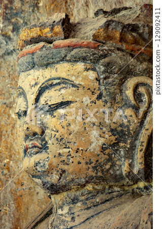 Usuki Stone Buddha Statue of Dainichi Nyorai 129092411