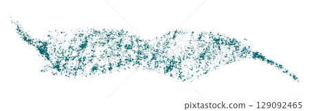 Green crayon brush stroke isolated on transparent background 129092465