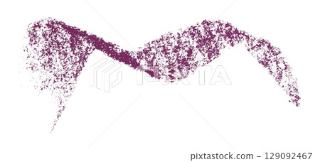 Purple crayon brush stroke isolated on transparent background 129092467