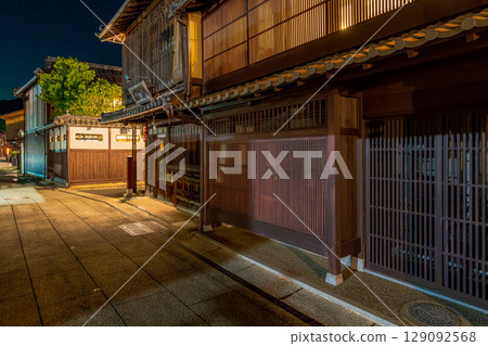 Fukui Prefecture Obama Nishigumi Teahouse District Night View Fukui Prefecture Obama Nishigumi Teahouse District Night View 129092568