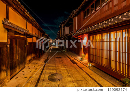 Fukui Prefecture Obama Nishigumi Teahouse District Night View Fukui Prefecture Obama Nishigumi Teahouse District Night View 129092574