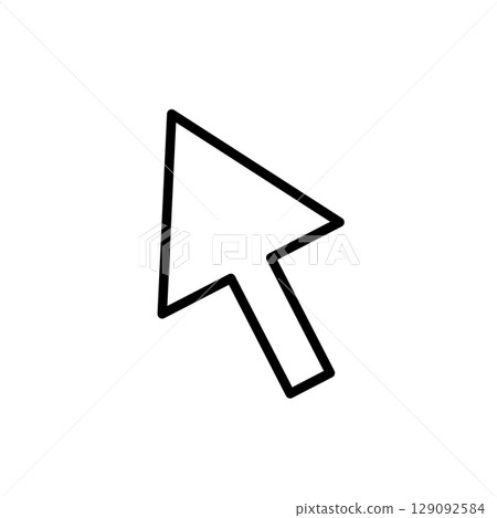 Mouse cursor icon monochrome material illustration Mouse cursor icon monochrome material illustration 129092584