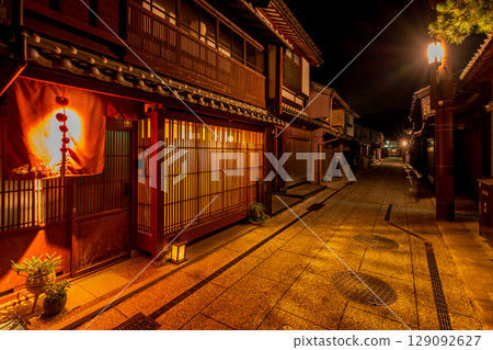 福井縣小濱西組茶屋街夜景 129092627