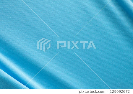 Blue sports clothing fabric football shirt jersey texture Blue sports clothing fabric football shirt jersey texture 129092672