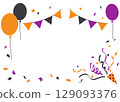 Crackers, confetti, balloons, and garlands for Halloween 129093376