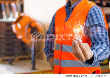 Creative solutions at a construction site 129093445