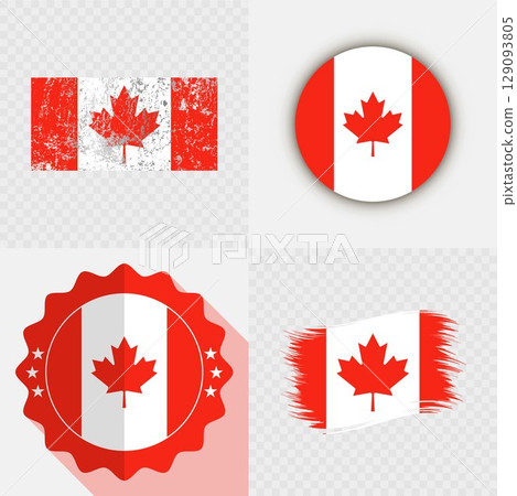 Canada National Flag Icon Collection. Canada National Flag Icon Collection. 129093805