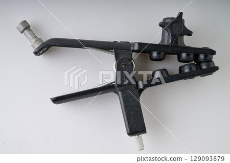 Very strong photography studio clamp on white 129093879