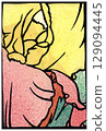 Close-up cutout of German iris 129094445