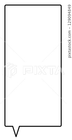 A simple vertical rectangular speech bubble 129094849