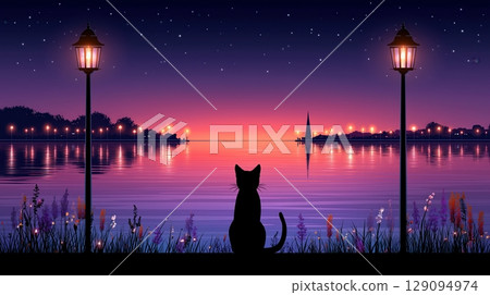 Close-up of a runner hands on the track at the starting line, preparing for a race in a stadium 129094974