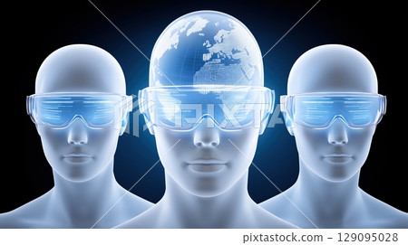 Close-up of a runner hands on the track at the starting line, preparing for a race in a stadium 129095028