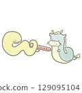 Tatsu passes on the baton of this year's zodiac sign in a relay race, while Snake receives it. 129095104