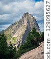 Mountain peak under the dramatic sky 129095627