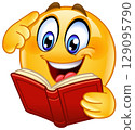 Reading a Book Emoticon 129095790