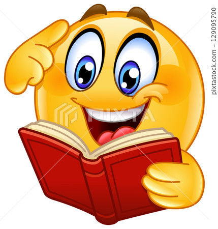 Reading a Book Emoticon 129095790